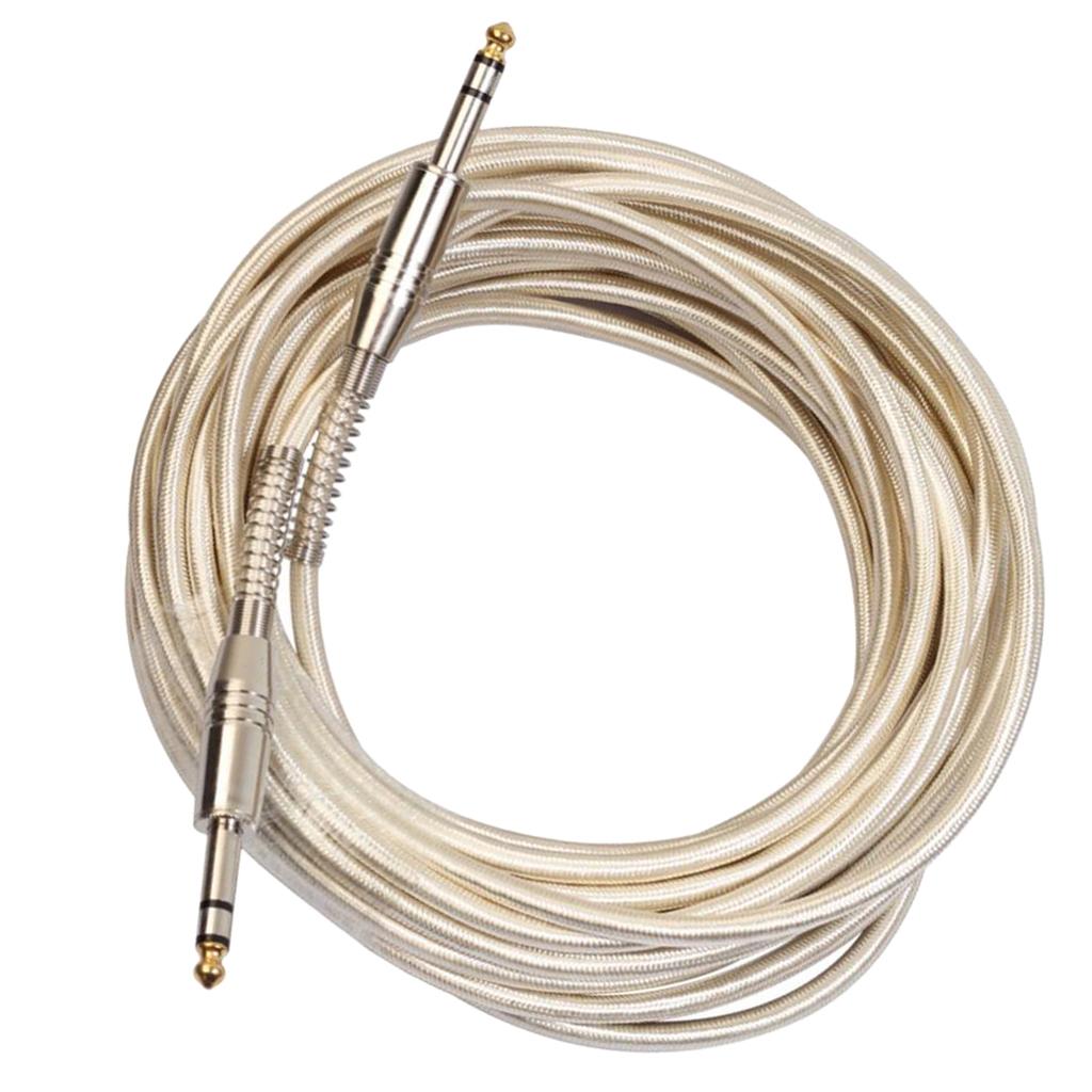 6.35mm Male to Male Guitar Audio Cable for Stereo Eectric Guitar 1000cm