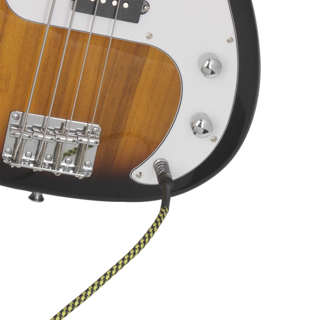 6m Instrument Cable 1/4inch Amp Cord for Electric Guitar Bass Parts Yellow