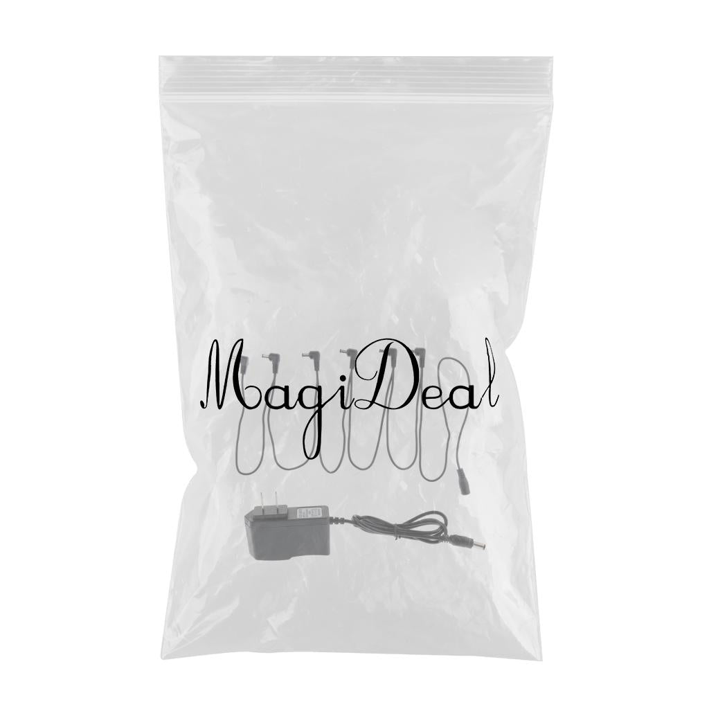 1 to 6 Way Guitar Effect Pedals Power Supply Cable Right Angle Round Jacks
