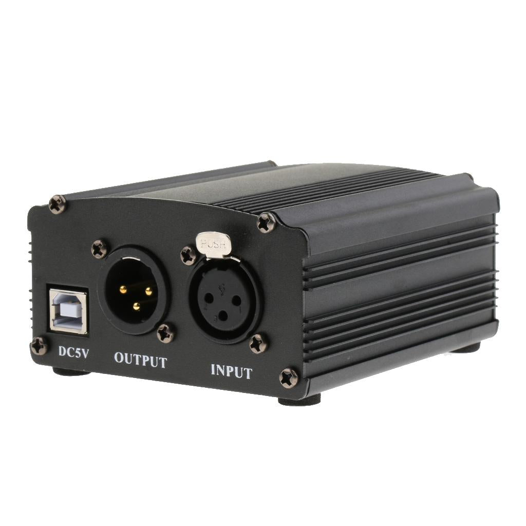 USB Condenser Large Diaphragm Microphone w/ Power and Cable Adapter