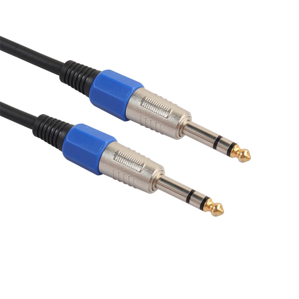 Stereo 6.35mm Electric Guitar Bass Cable Amp Cord for Home Theatre KTV 1.8m