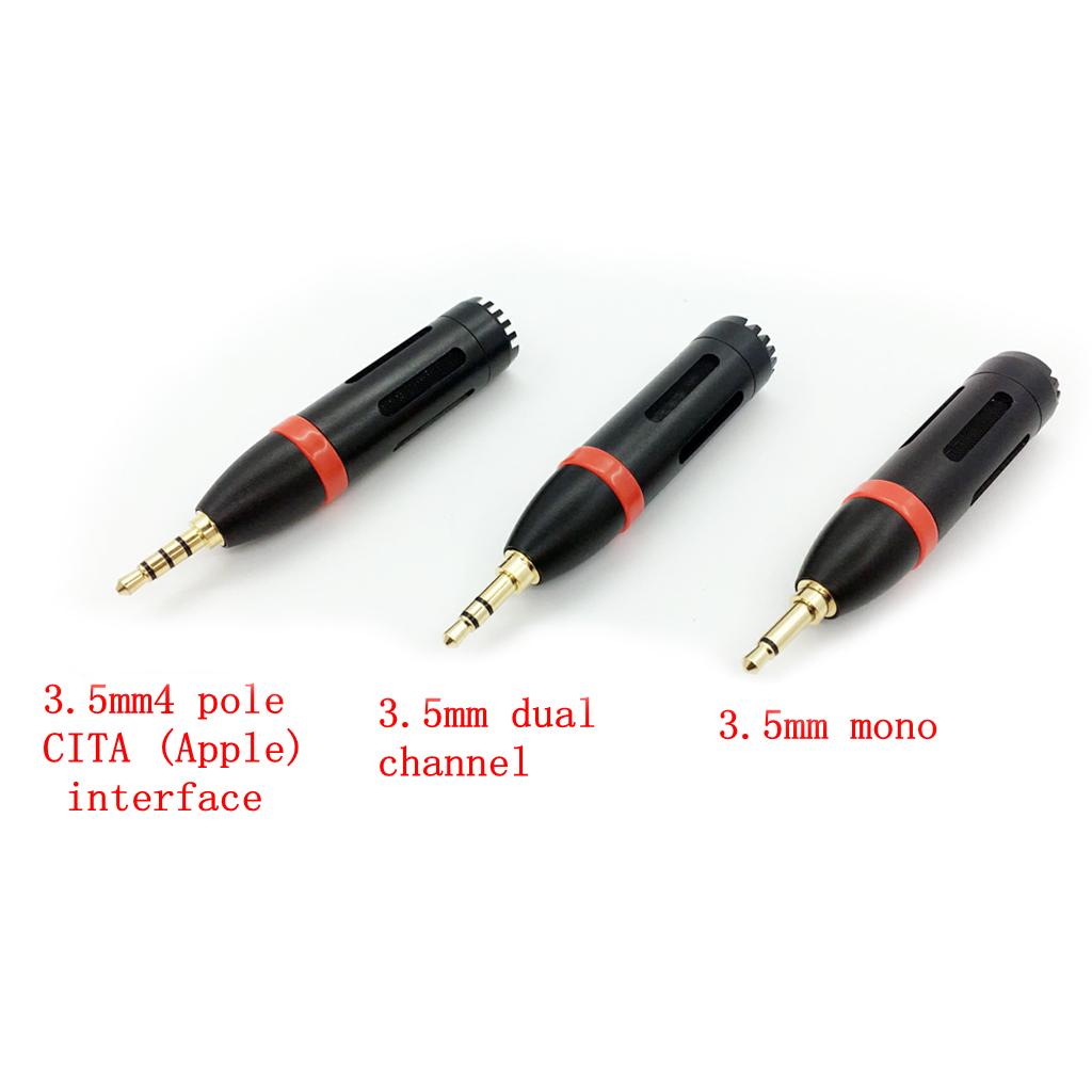 Durable Mini Condenser Microphone Mic 3.5mm Dual Channel