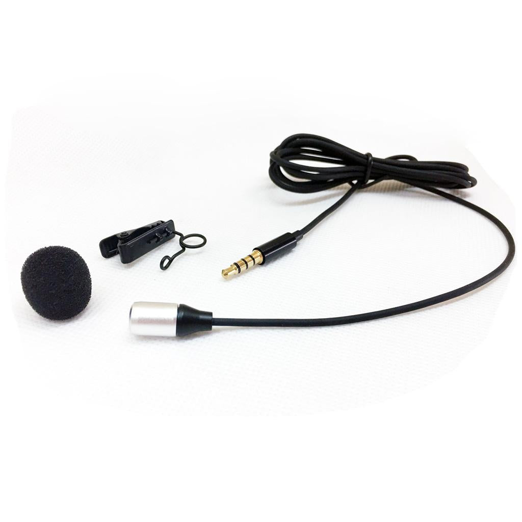 Mini 3.5mm Plug Lapel Clip Microphone for PC Cell Phone Pad Black