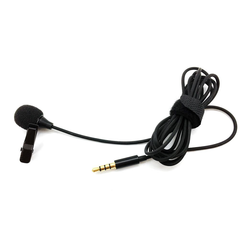 Mini 3.5mm Plug Lapel Clip Microphone for PC Cell Phone Pad Black
