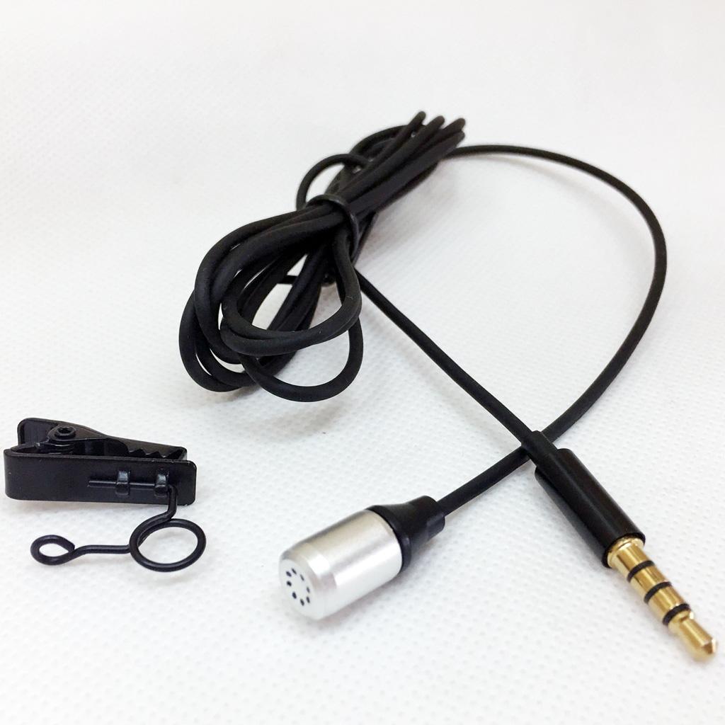 Mini 3.5mm Plug Lapel Clip Microphone for PC Cell Phone Pad Black