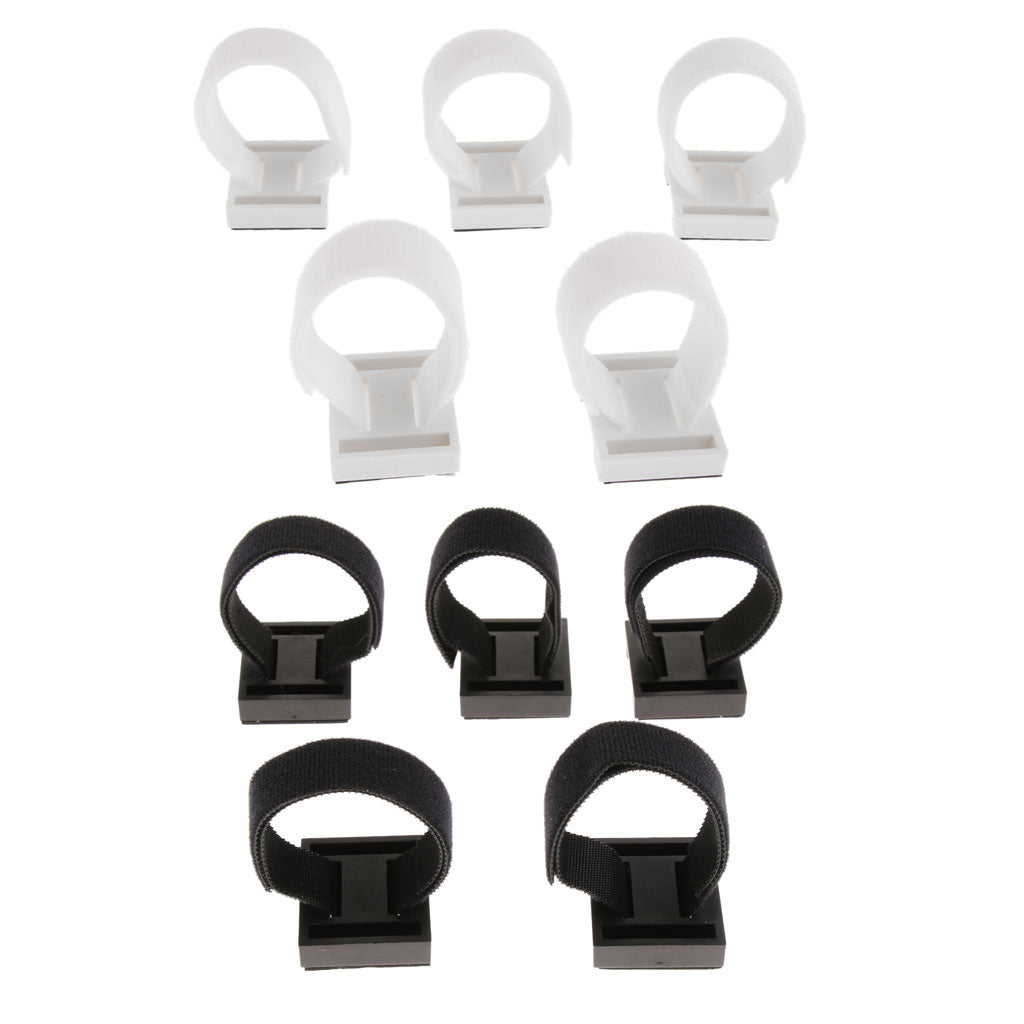 5 Pieces Microphone Clip Holder Support for Wired Wireless Mic Parts Black