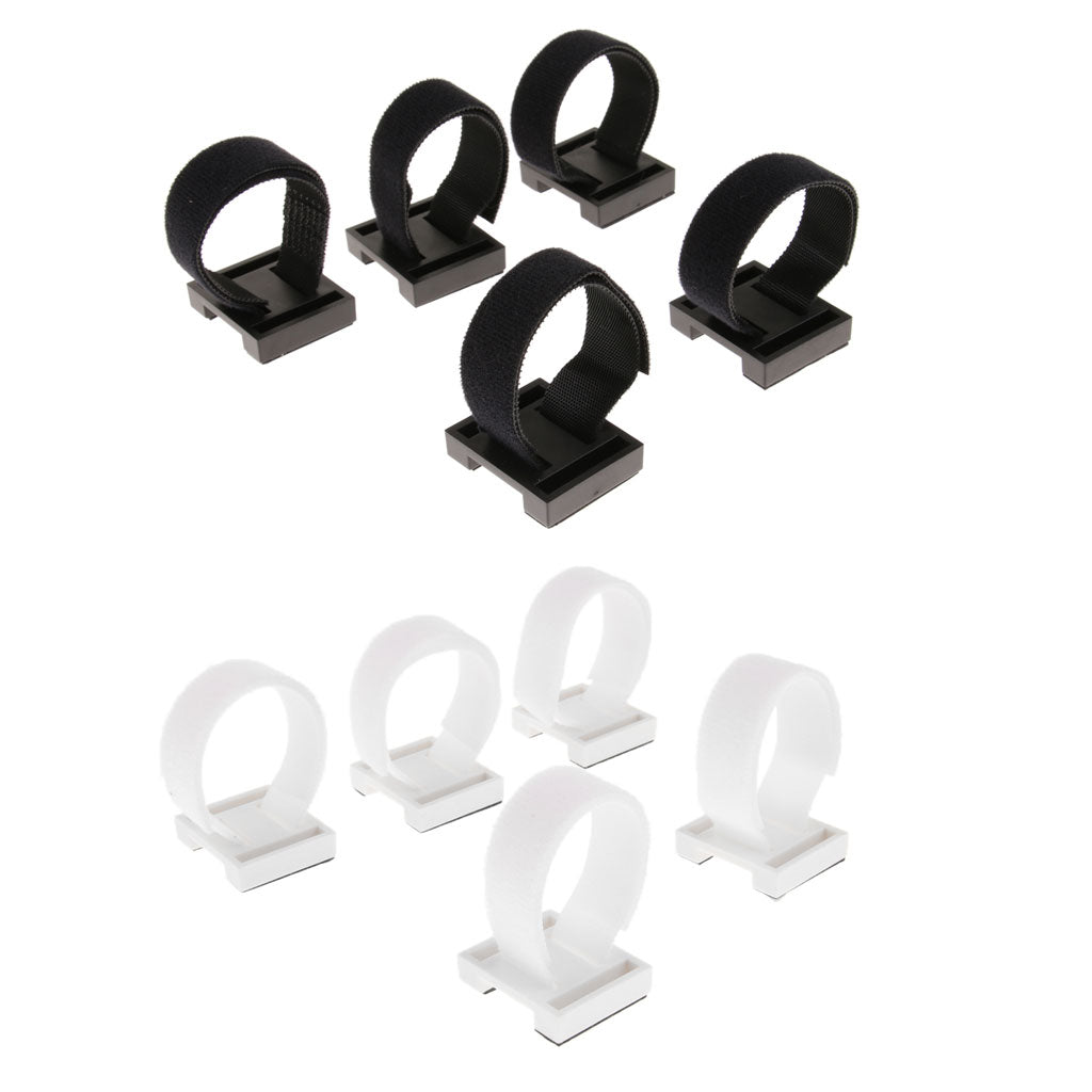 5 Pieces Microphone Clip Holder Support for Wired Wireless Mic Parts Black