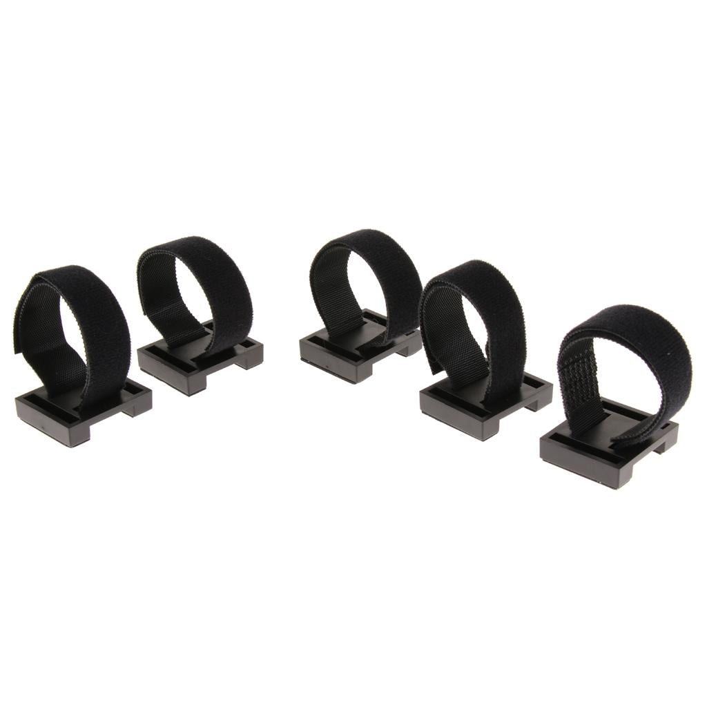 5 Pieces Microphone Clip Holder Support for Wired Wireless Mic Parts Black
