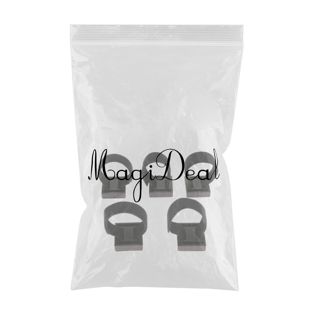 5 Pieces Microphone Clip Holder Support for Wired Wireless Mic Parts Black