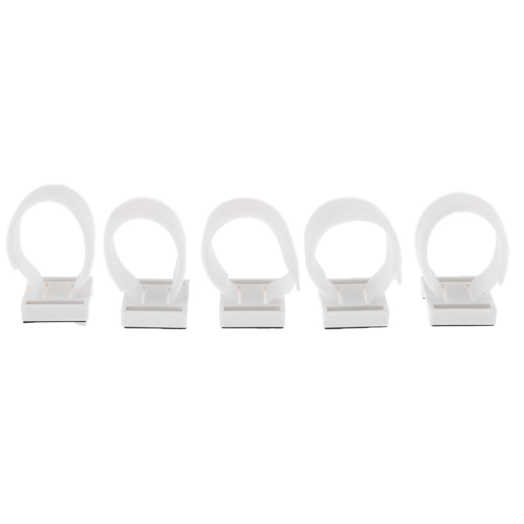 5 Pieces Microphone Clip Holder Support for Wired Wireless Mic Parts White