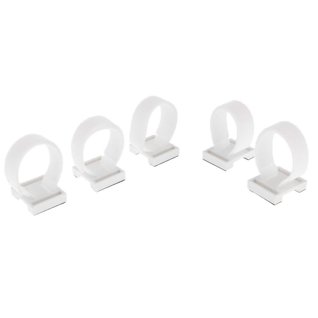5 Pieces Microphone Clip Holder Support for Wired Wireless Mic Parts White