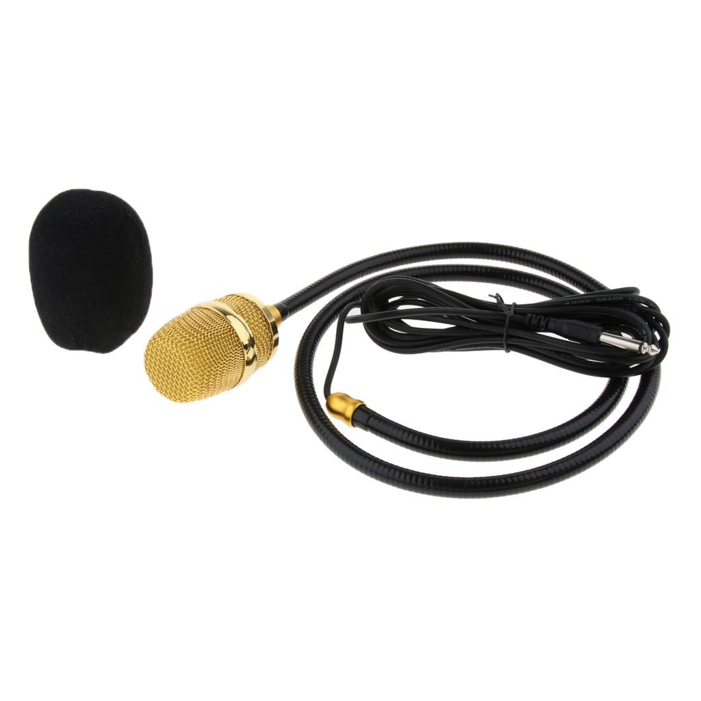 Durable 1 Set 6.35mm Jack Neck Hang Gooseneck Singing Microphone Mic