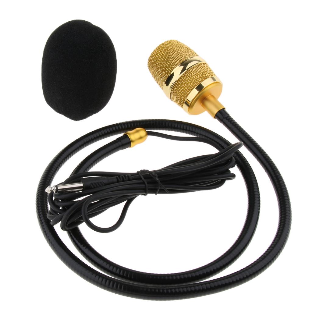 Durable 1 Set 6.35mm Jack Neck Hang Gooseneck Singing Microphone Mic