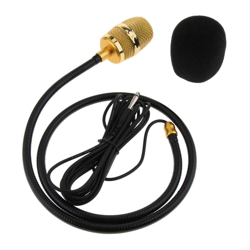 Durable 1 Set 6.35mm Jack Neck Hang Gooseneck Singing Microphone Mic