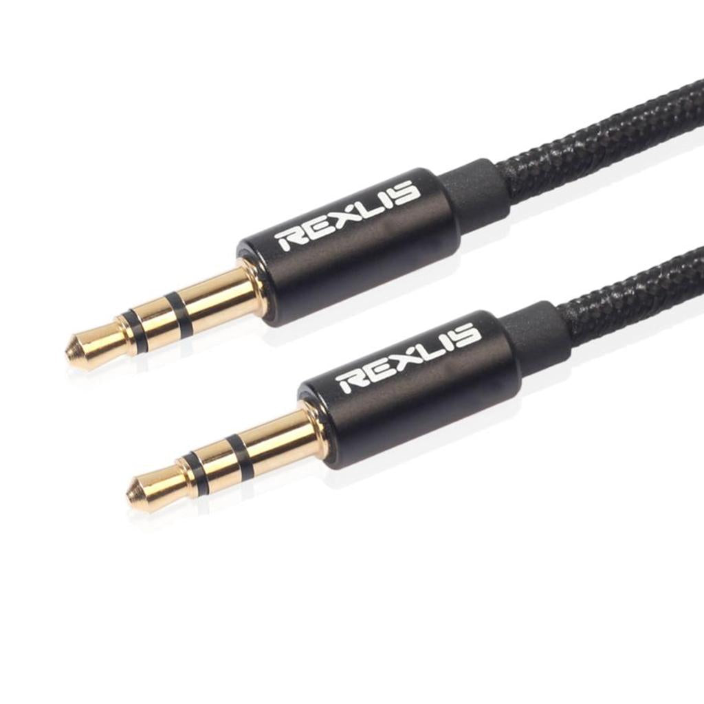 3.5mm Stereo Gold-plated Head Car AUX Audio Cable for Phone /Speaker 100cm