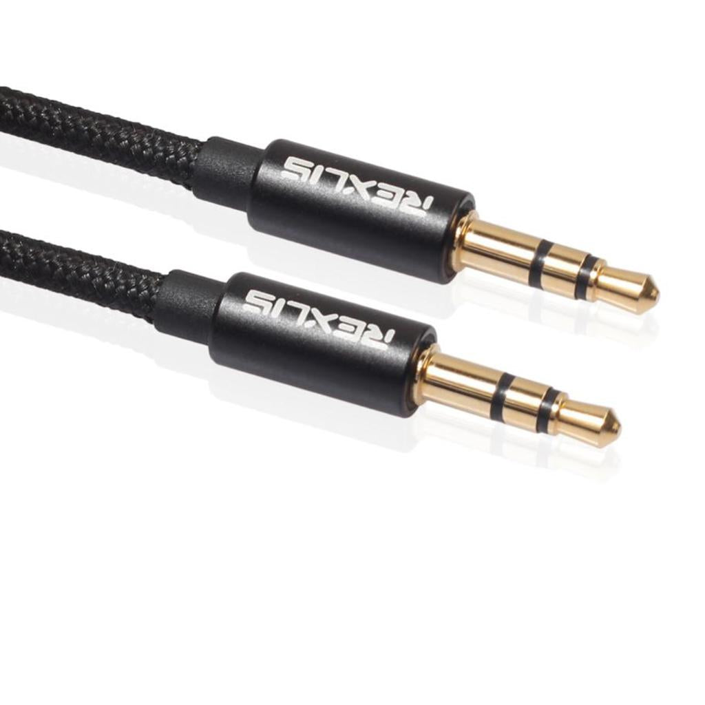 3.5mm Stereo Gold-plated Head Car AUX Audio Cable for Phone /Speaker 1000cm