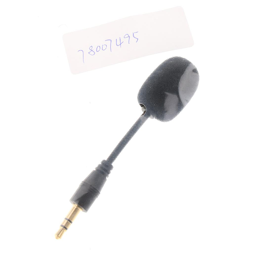 3.5mm Black Stereo Mini USB Mic Microphone 3.5mm 3 Stereo Straight Head