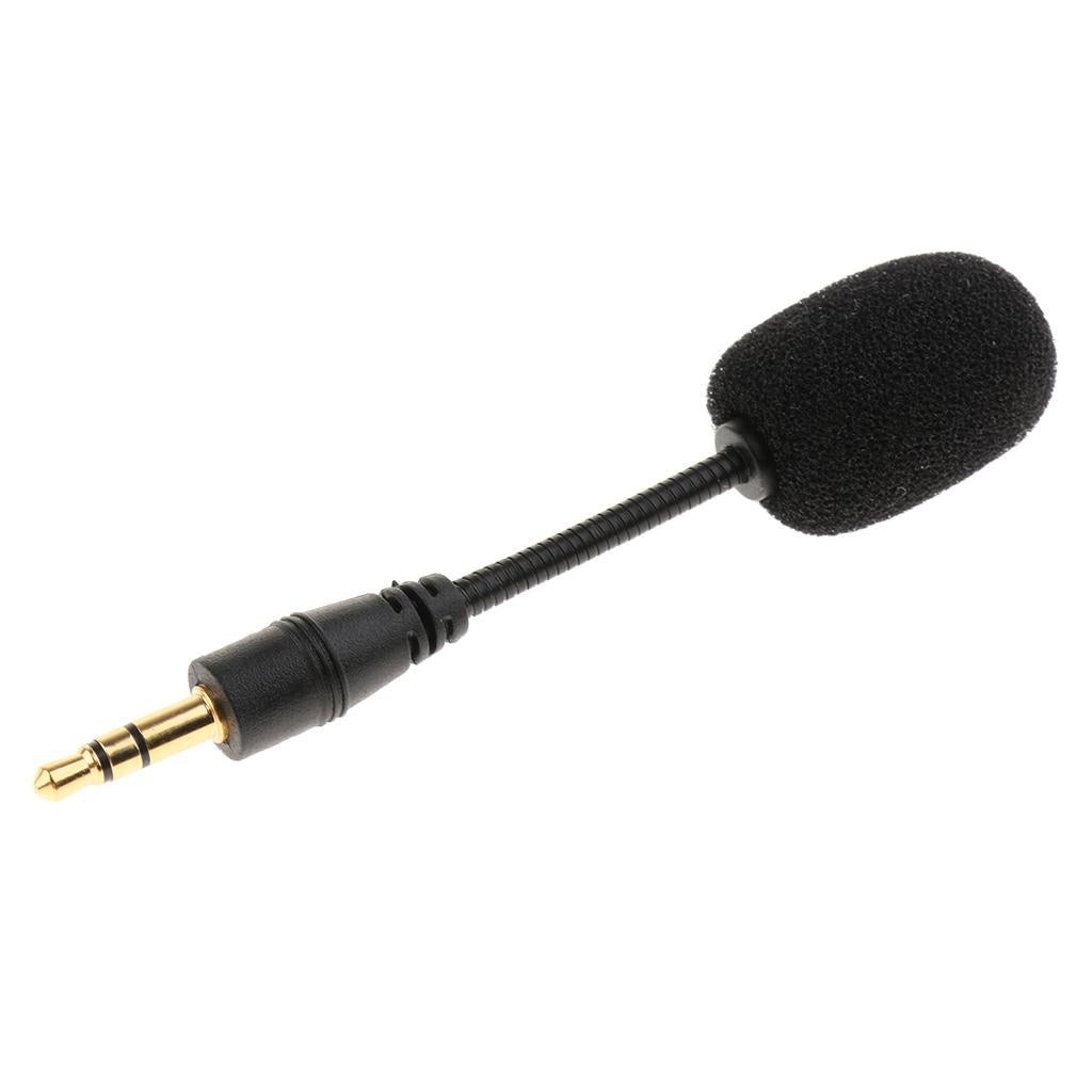 3.5mm Black Stereo Mini USB Mic Microphone 3.5mm 3 Stereo Straight Head