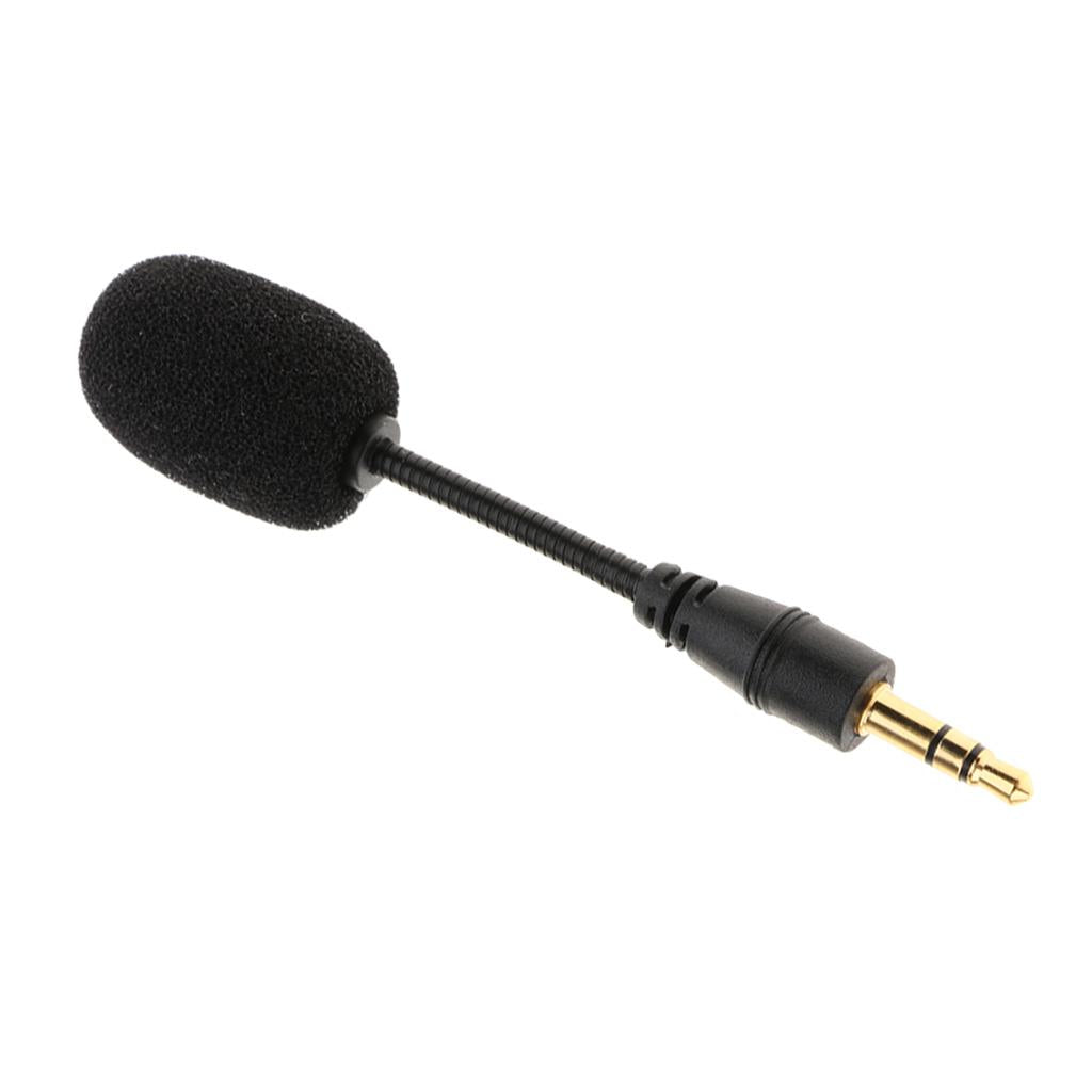 3.5mm Black Stereo Mini USB Mic Microphone 3.5mm 3 Stereo Straight Head