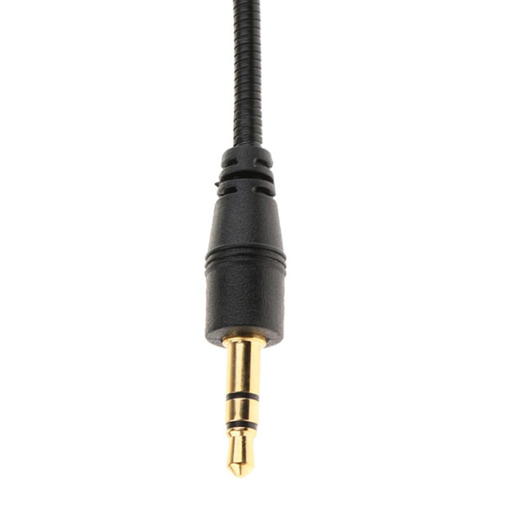 3.5mm Black Stereo Mini USB Mic Microphone 3.5mm 3 Stereo Straight Head