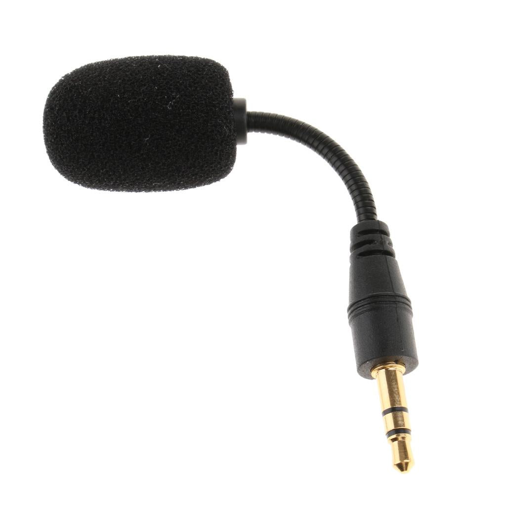 3.5mm Black Stereo Mini USB Mic Microphone 3.5mm 3 Stereo Straight Head