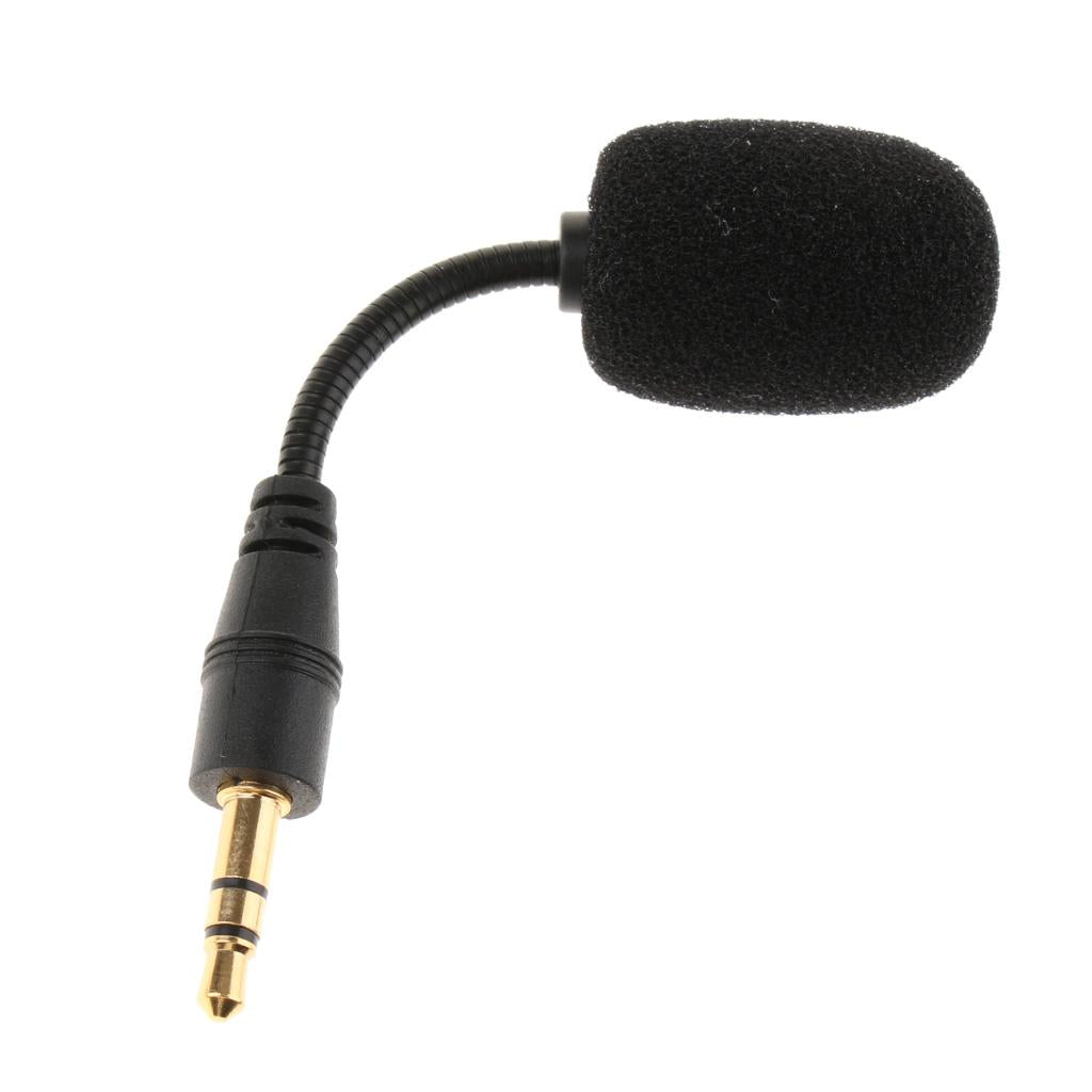 3.5mm Black Stereo Mini USB Mic Microphone 3.5mm 3 Stereo Straight Head