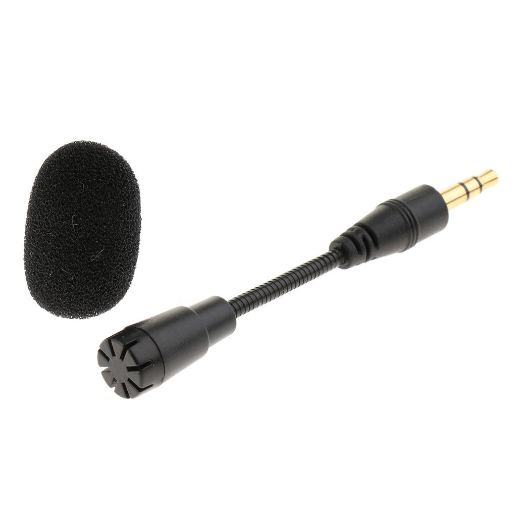 3.5mm Black Stereo Mini USB Mic Microphone 3.5mm 3 Stereo Straight Head