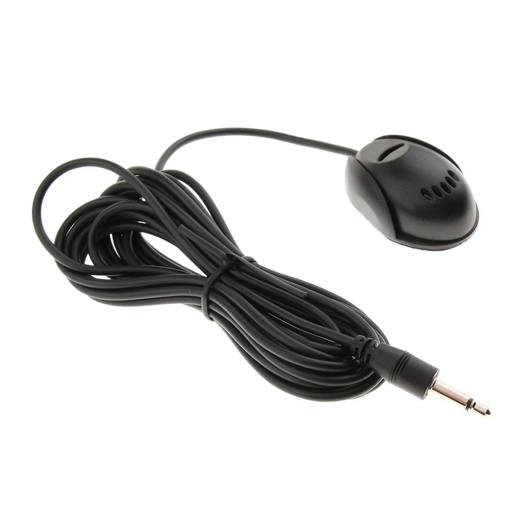 Car Stereo Microphone for Stereo GPS DVD Radio 3.5mm Straight Mono Jack