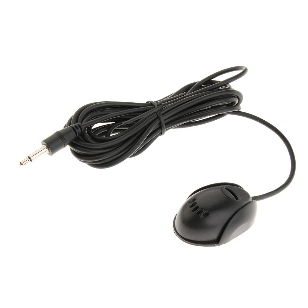 Car Stereo Microphone for Stereo GPS DVD Radio 3.5mm Straight Mono Jack