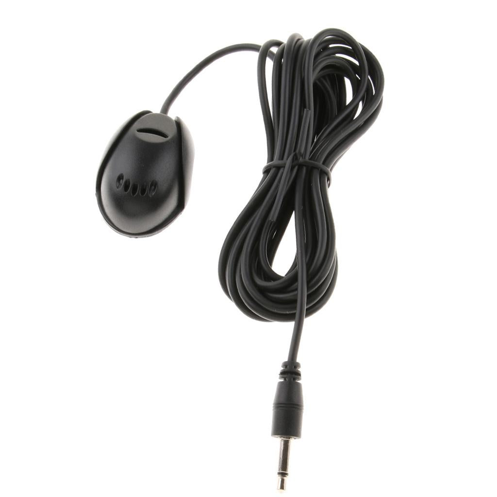 Car Stereo Microphone for Stereo GPS DVD Radio 3.5mm Straight Mono Jack