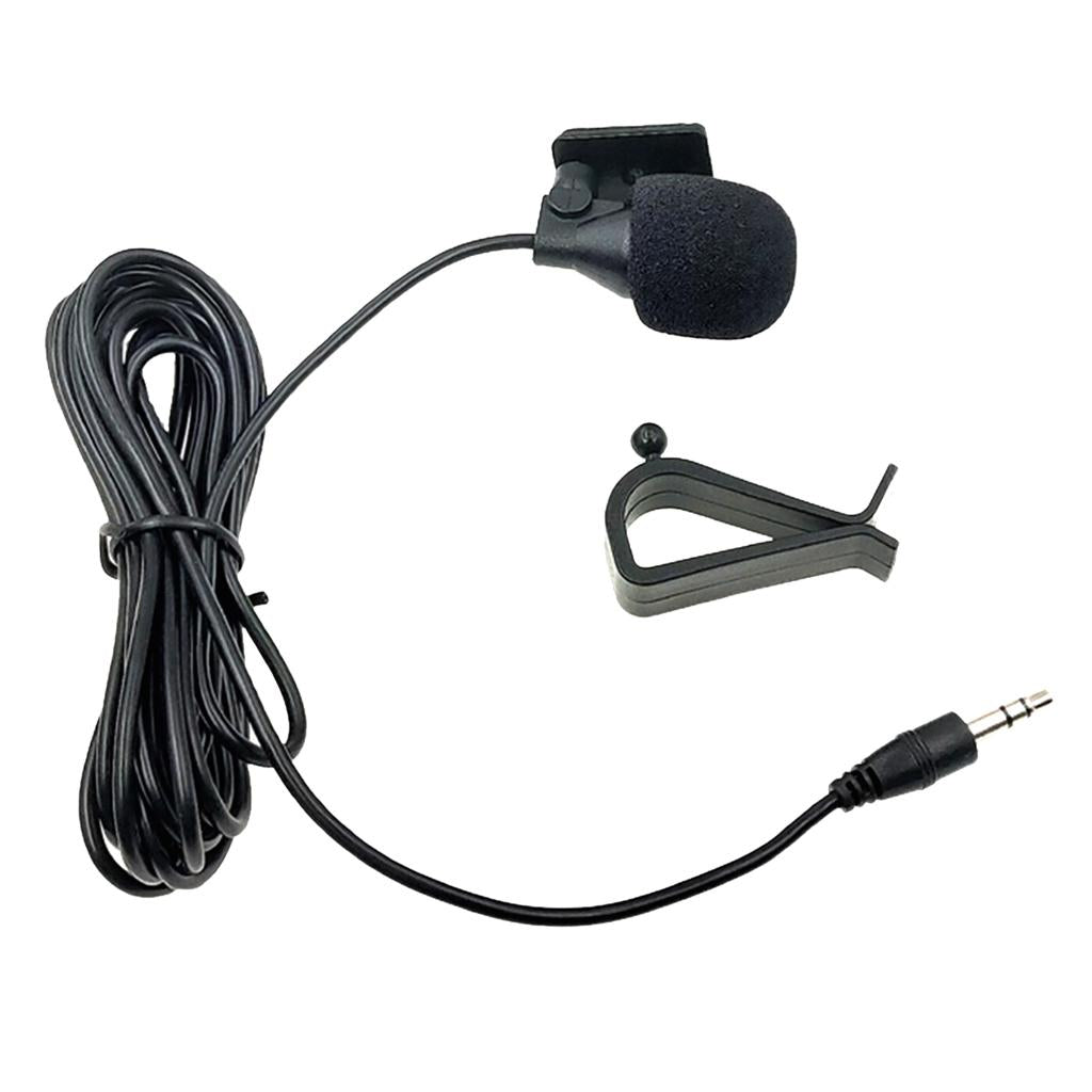 Practical Mini 3.5mm Plug Clip On/Neck Hanging Condenser Microphone Mic Black