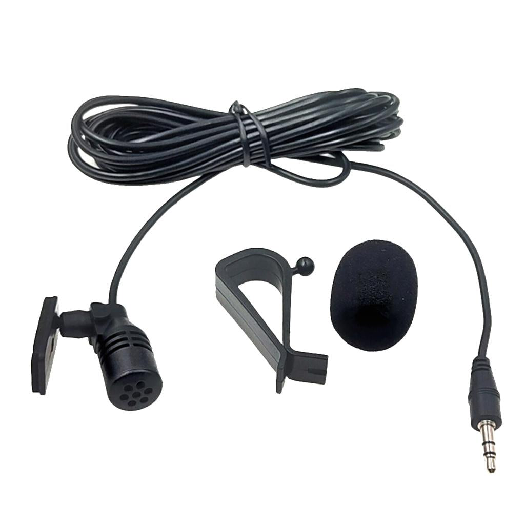 Practical Mini 3.5mm Plug Clip On/Neck Hanging Condenser Microphone Mic Black