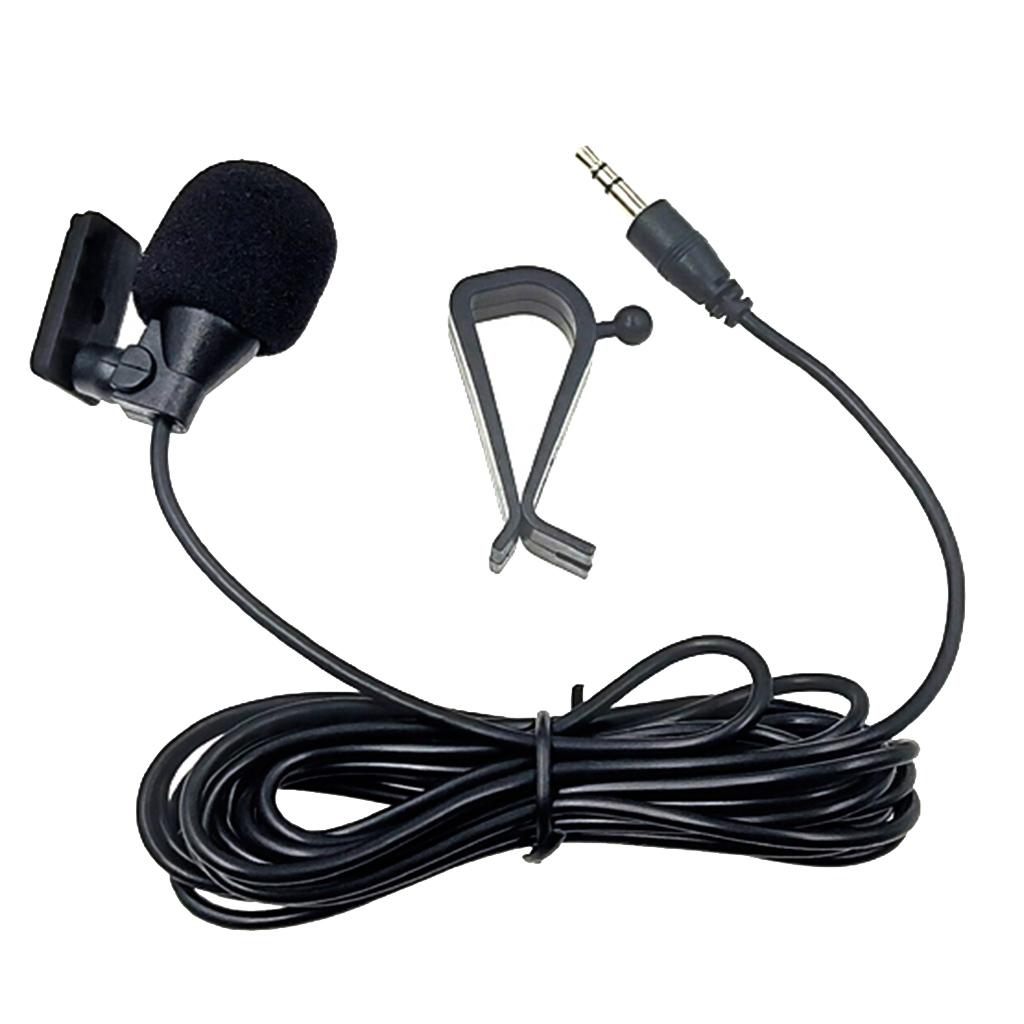 Practical Mini 3.5mm Plug Clip On/Neck Hanging Condenser Microphone Mic Black