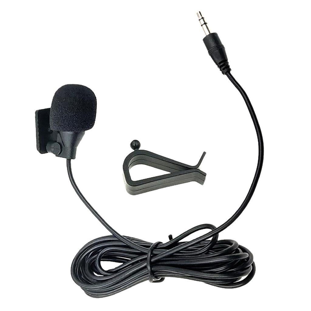 Practical Mini 3.5mm Plug Clip On/Neck Hanging Condenser Microphone Mic Black