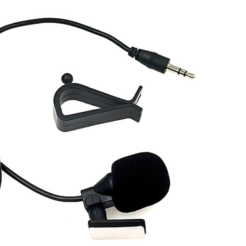 Practical Mini 3.5mm Plug Clip On/Neck Hanging Condenser Microphone Mic Black