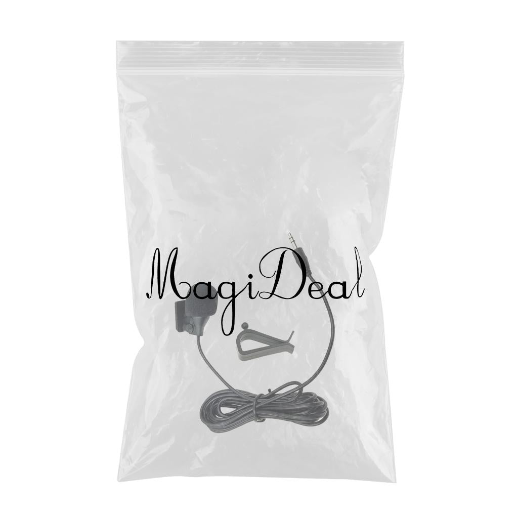 Practical Mini 3.5mm Plug Clip On/Neck Hanging Condenser Microphone Mic Black