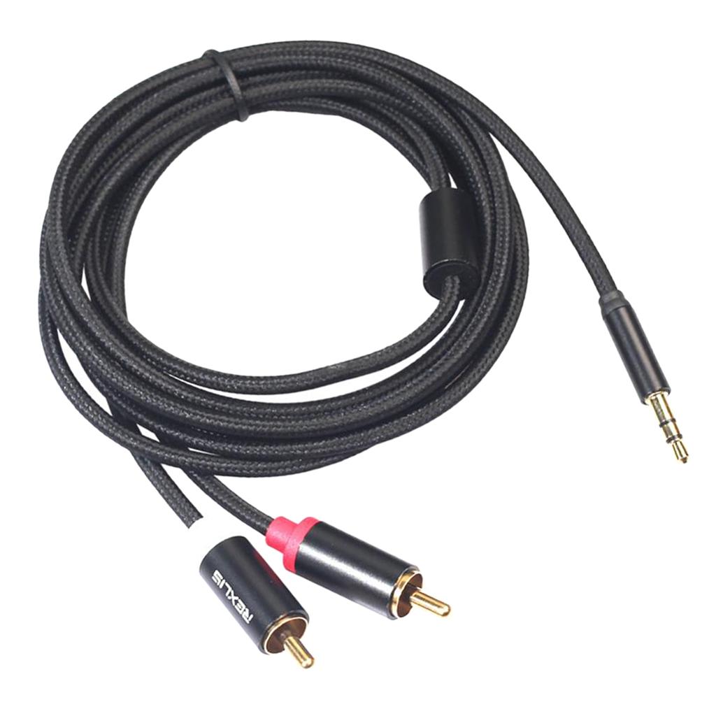 Stereo Audio Cable Wire Cord 3.5mm to 2 RCA Male Y Splitter Cable 300cm