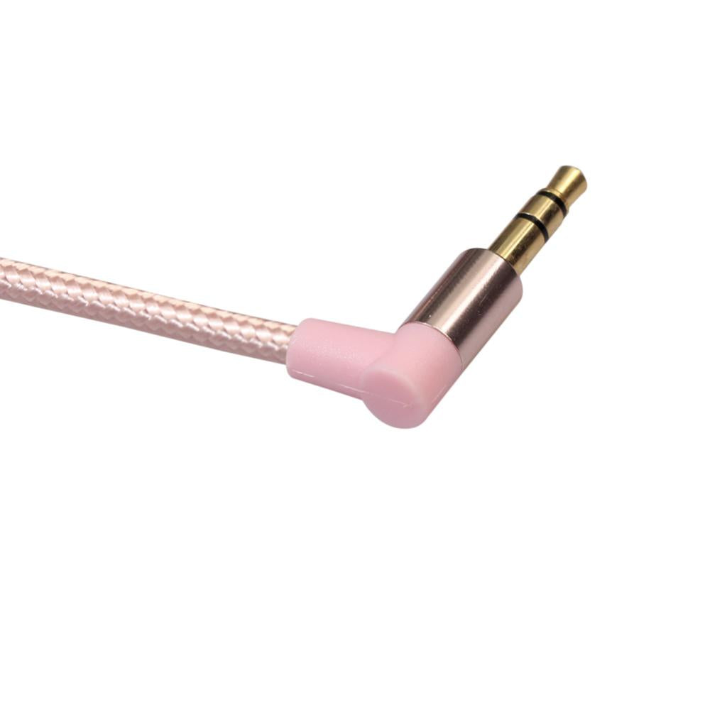 3.5mm Right Angle to Straight Audio Male to Male Stereo Jack Cable Cord 20cm