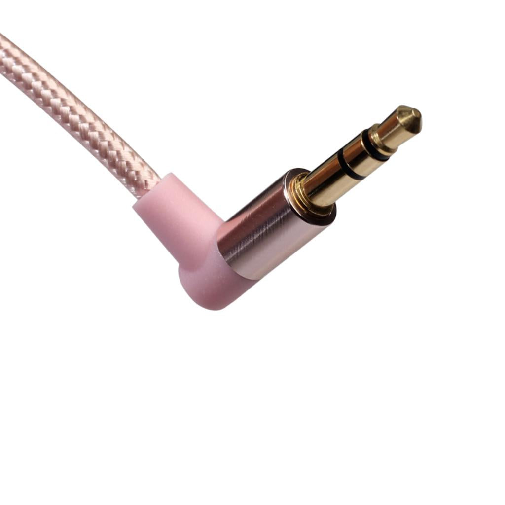 3.5mm Right Angle to Straight Audio Male to Male Stereo Jack Cable Cord 30cm