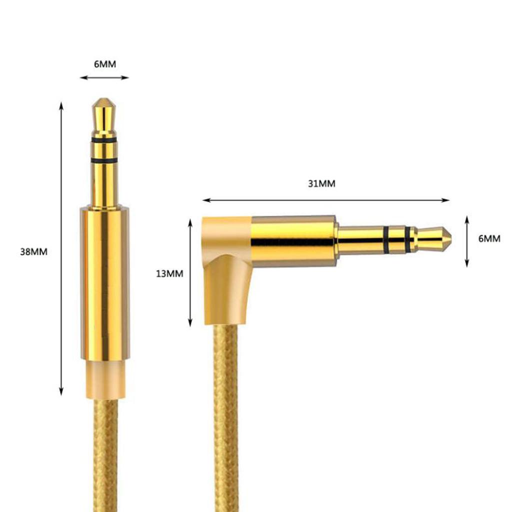 1 Piece 1/8'' Jack 3.5mm Male to Male Aux Audio Cable Cord Line Wire 50cm