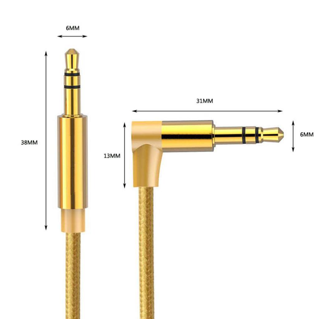 1 Piece 1/8'' Jack 3.5mm Male to Male Aux Audio Cable Cord Line Wire 100cm