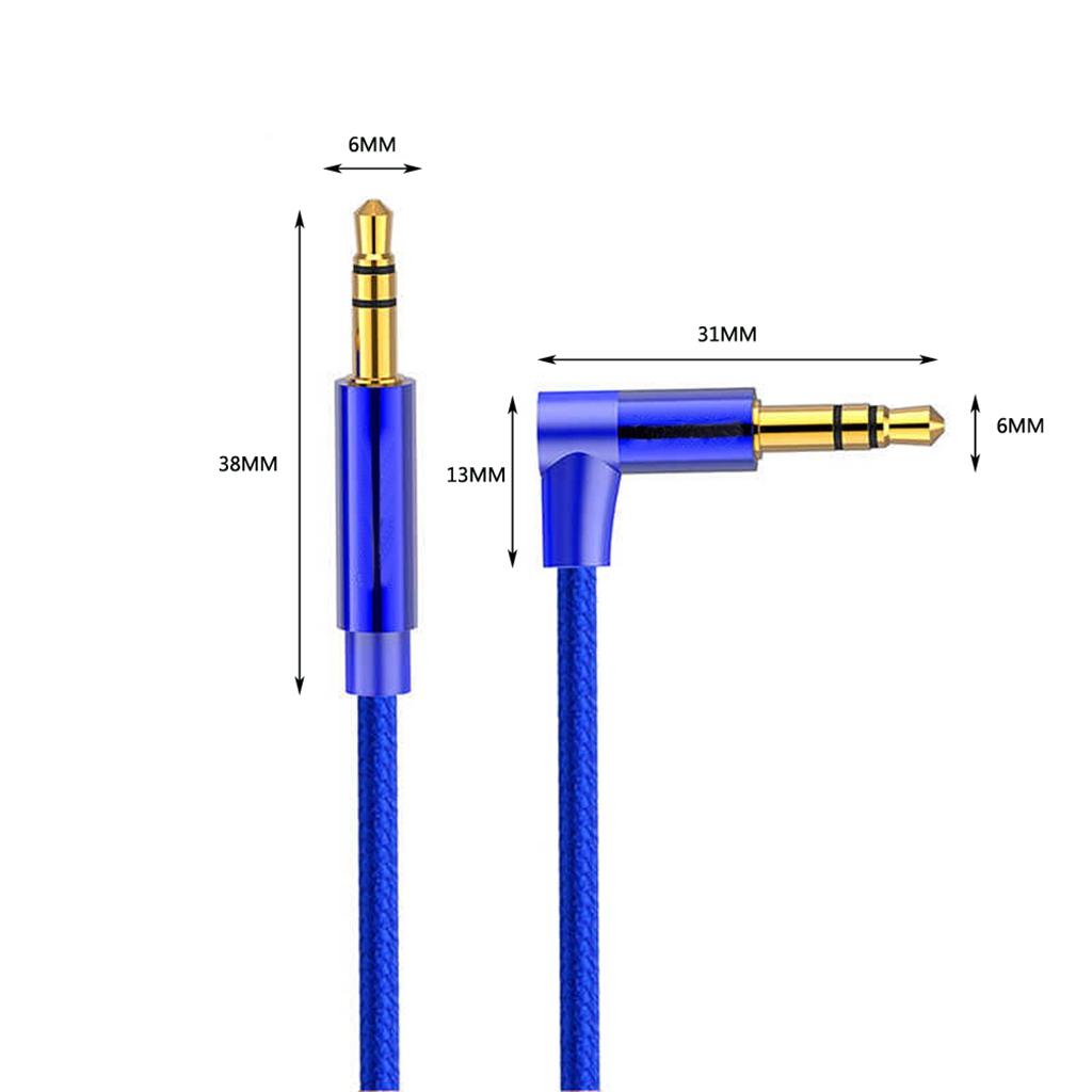 3.5mm Male to Male Stereo Audio Cable Cord for Mobile Phone Car Stereo 1.0M