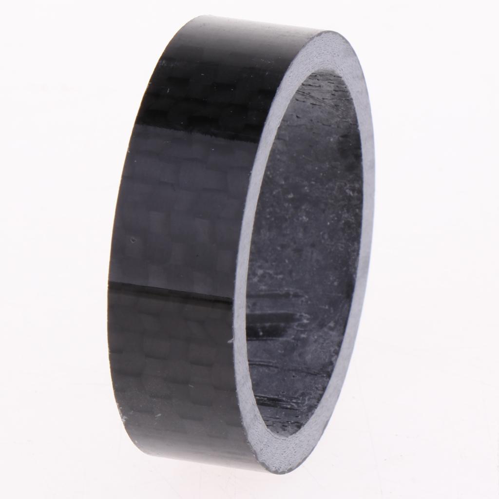 5pcs Bicycle Headset Handlebar Fork Carbon Fiber Spacers Stem Washer Raise