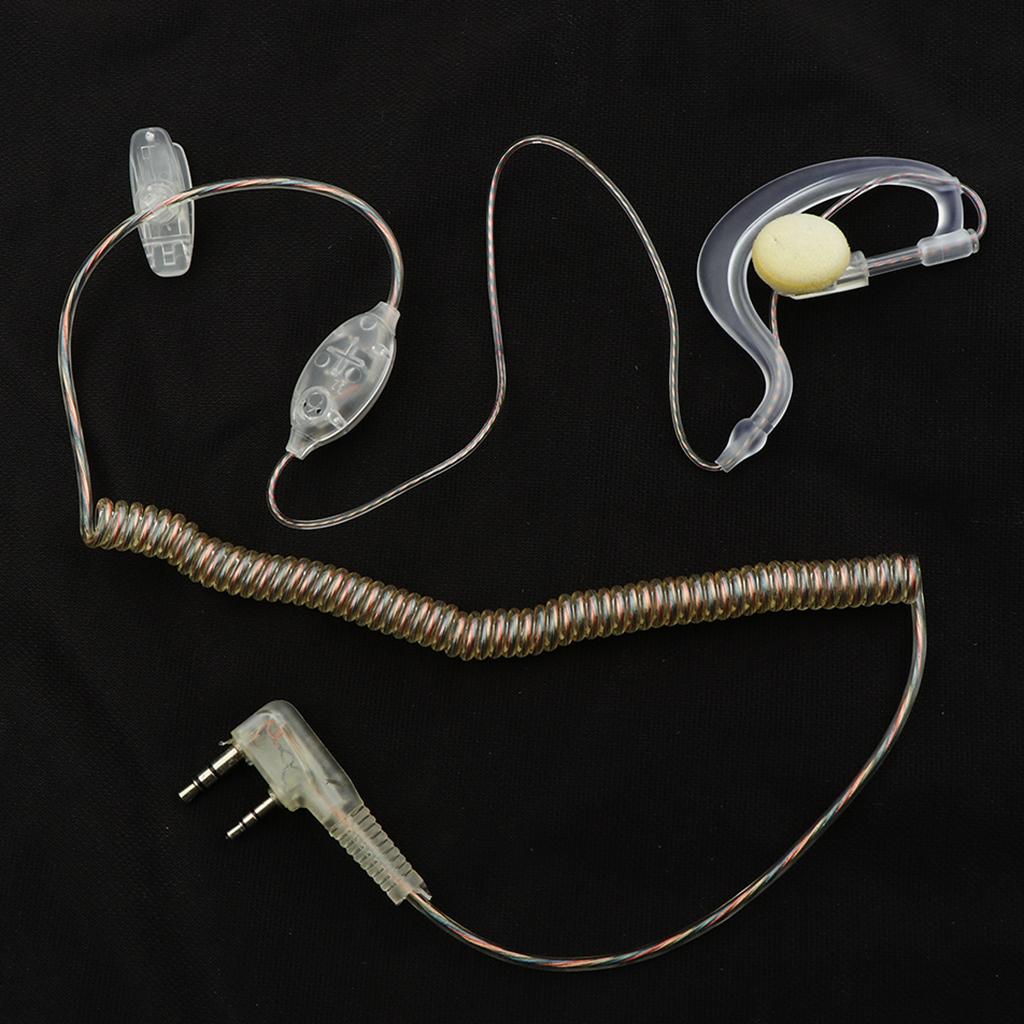 1 Piece Walkie Talkie Headset Earpiece for Two Way Radio Parts Transparent
