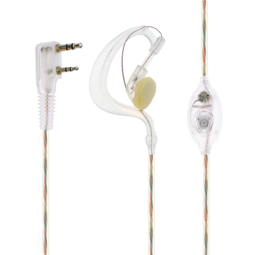 1 Piece Walkie Talkie Headset Earpiece for Two Way Radio Parts Transparent