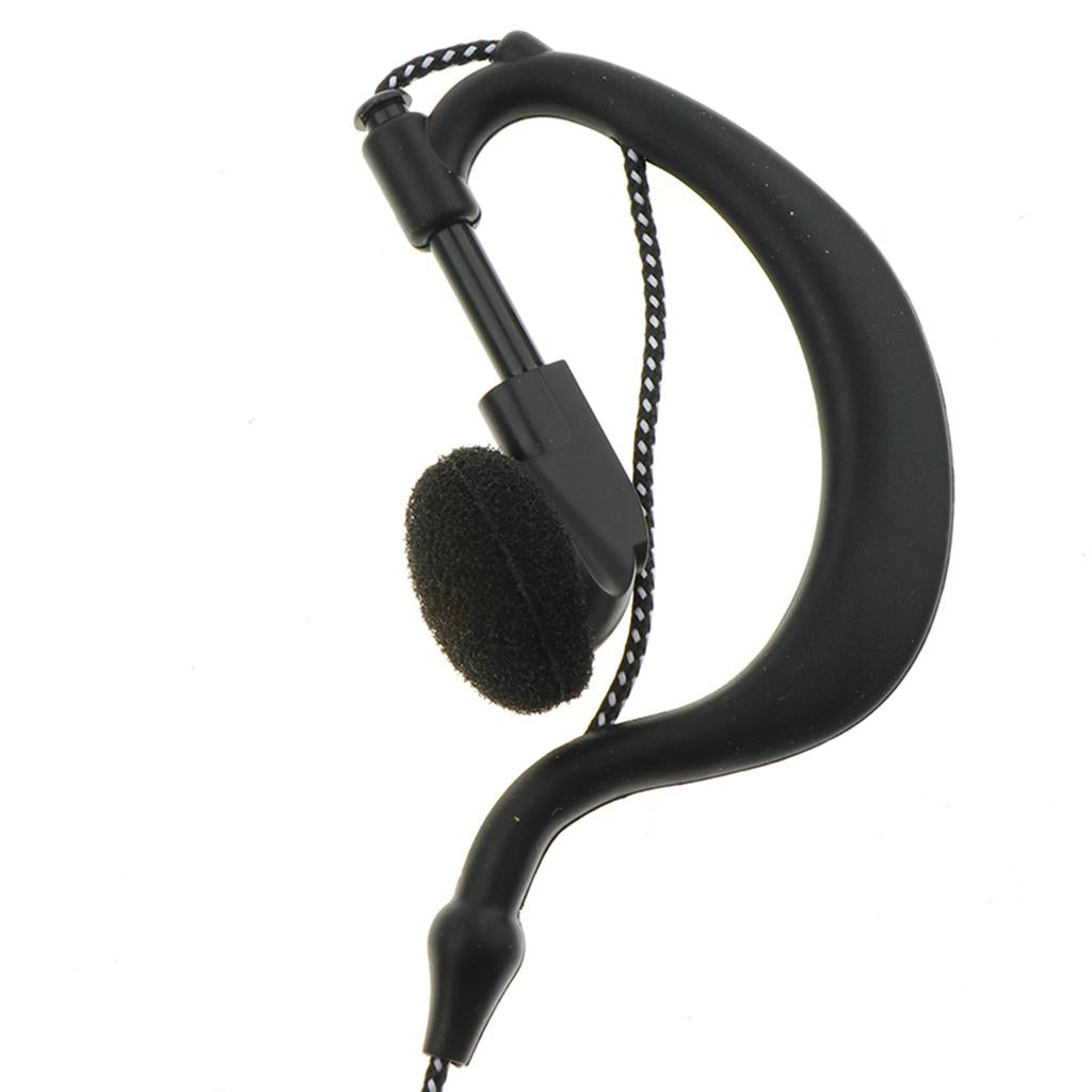 1 Piece Walkie Talkie Headset Earpiece for Two Way Radio Parts Black White