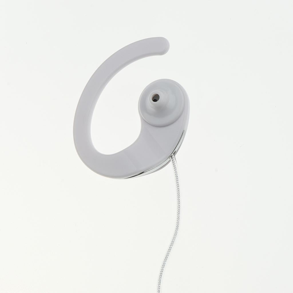2 Pins Walkie Talkie Earpiece Headset with PTT Mic White