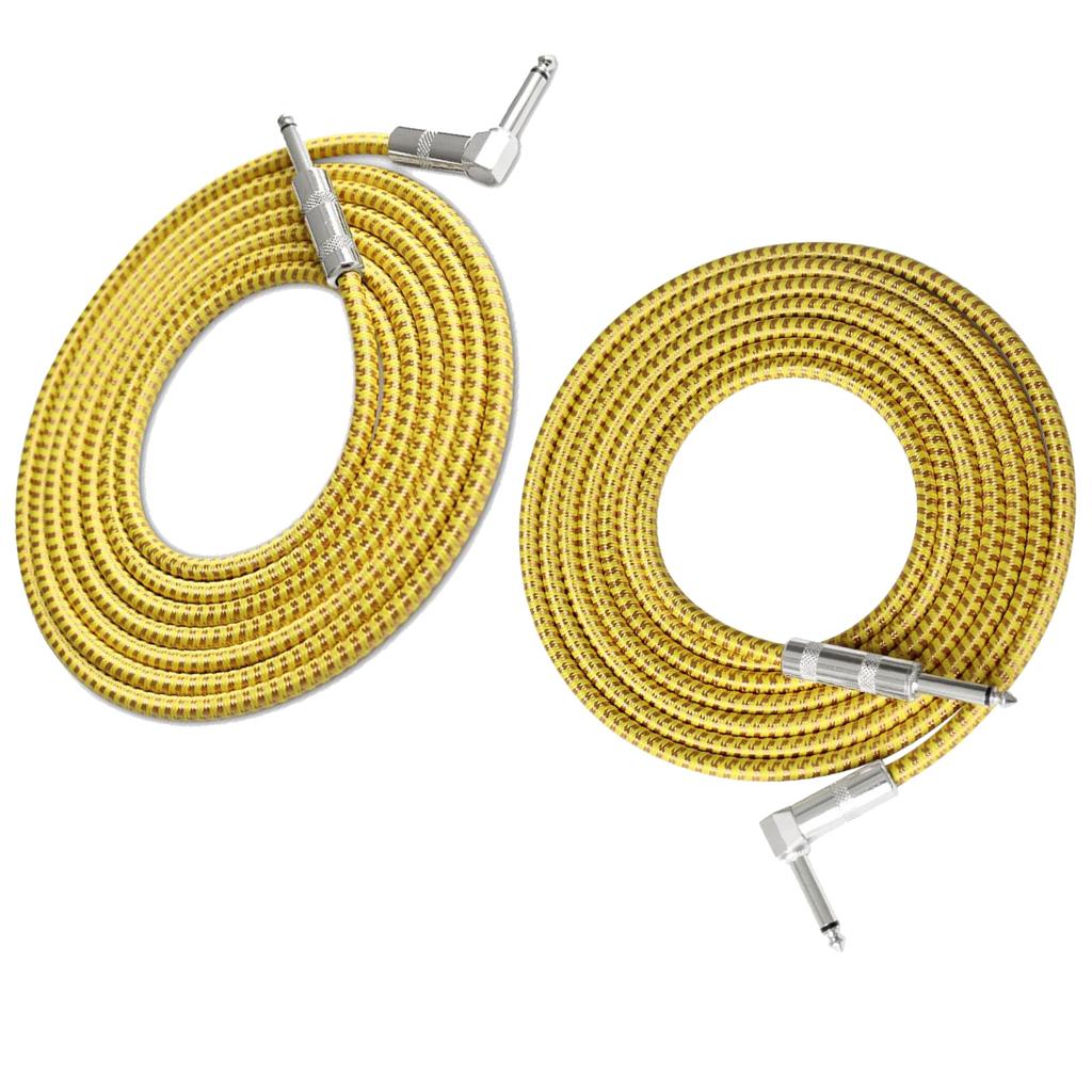 1 Piece 6.5mm Guitar Cable Cord for Electric Bass Guitar Accessory 300cm