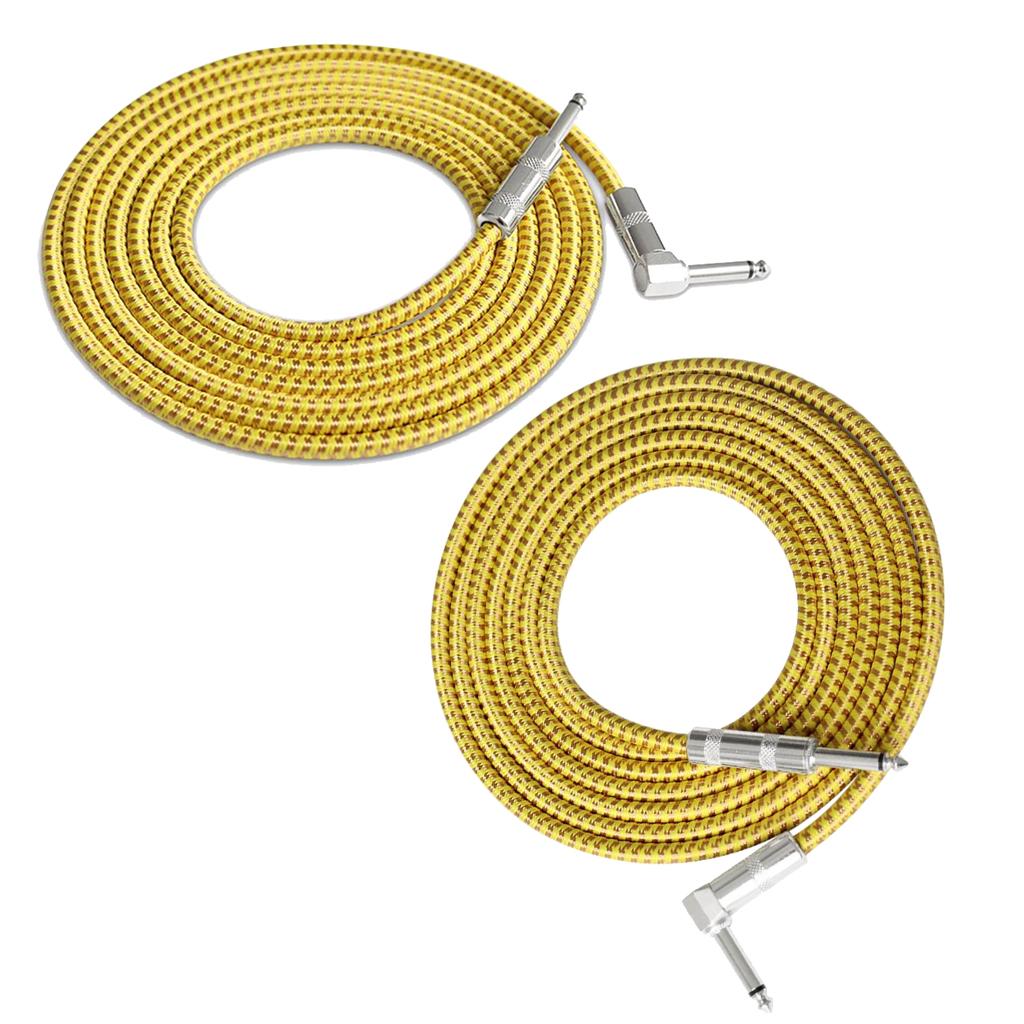 1 Piece 6.5mm Guitar Cable Cord for Electric Bass Guitar Accessory 300cm