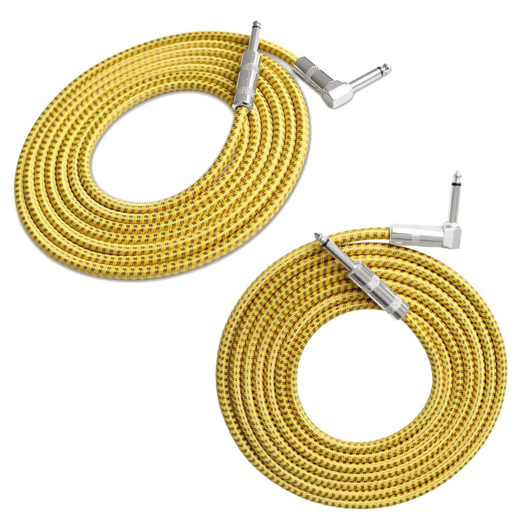 1 Piece 6.5mm Guitar Cable Cord for Electric Bass Guitar Accessory 300cm